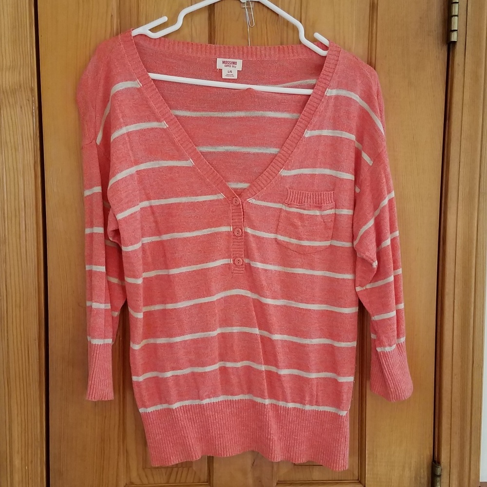 Mossimo Supply Co. Women's Pink Striped Sweater